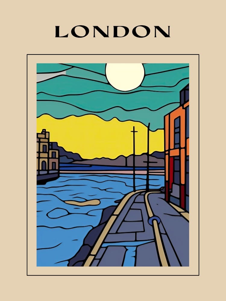 Minimal Design Style Of London, United Kingdom 1 Poster