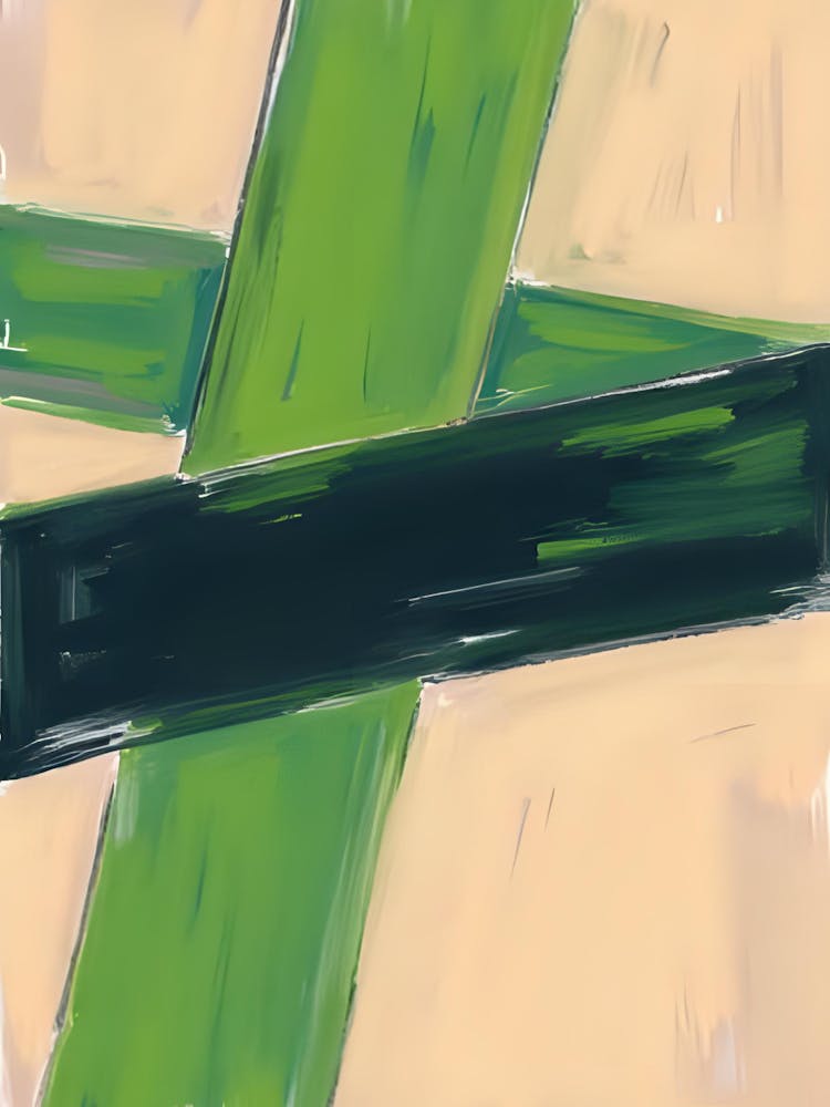 A Bold Forest Green Ebony Stroke Over A Faded