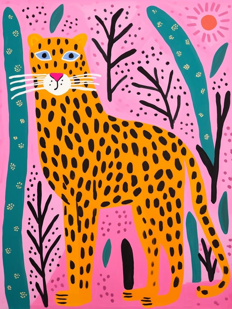 Pink Polka Dot Cheetah 8