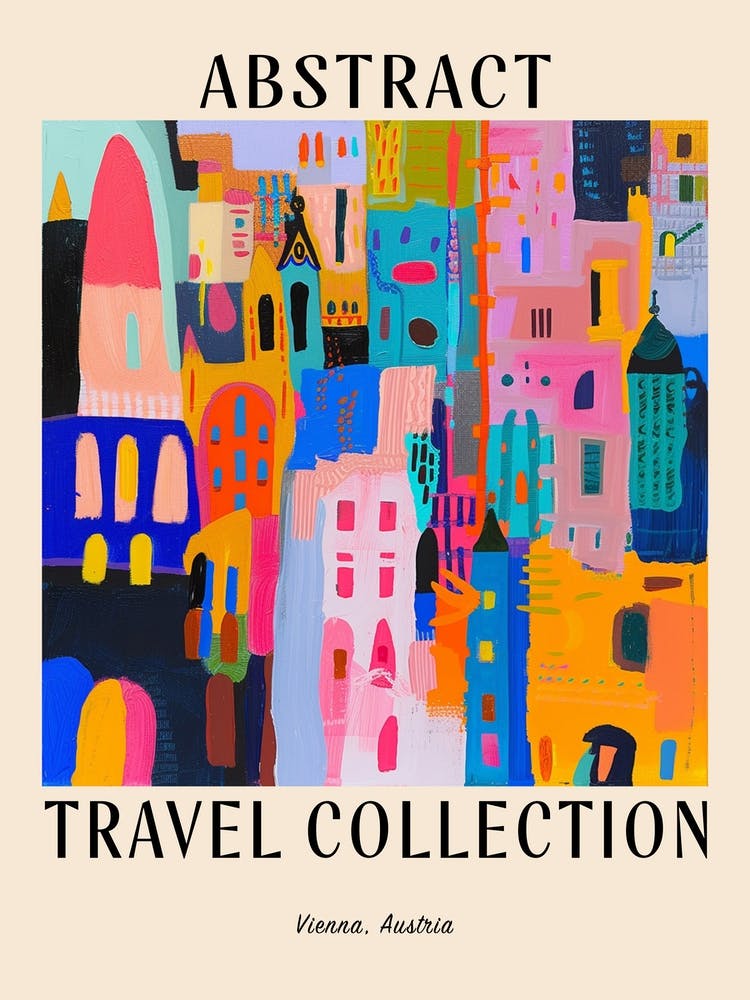 Abstract Travel Collection Poster Vienna Austria 2