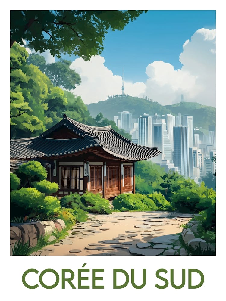 Affiche de voyage Corée Du Sud