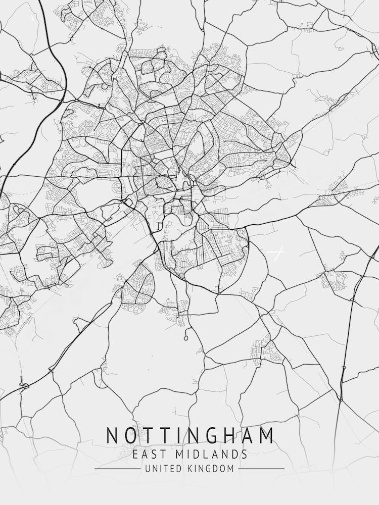 Nottingham East Midlands Map