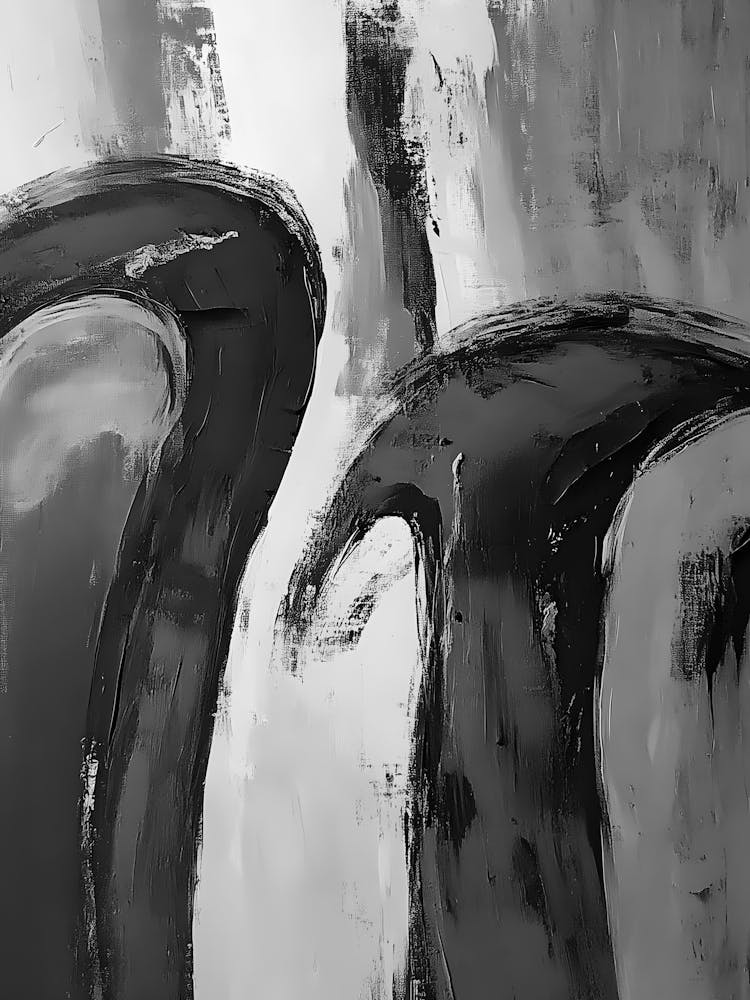 Abstract Black And White Painting 39