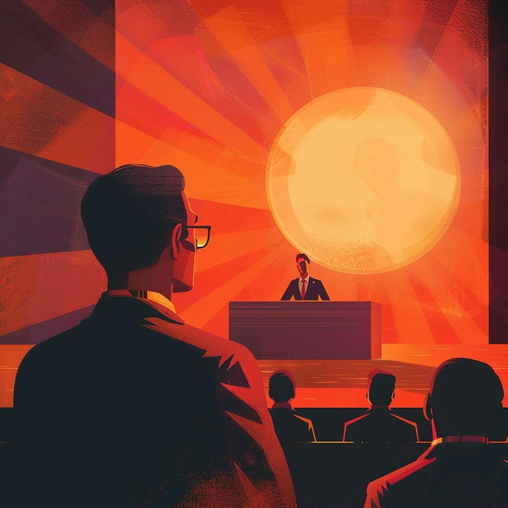 Illustration d'une réunion d'affaires