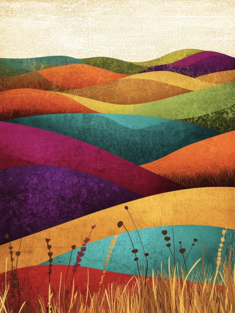 Colorful Hills Canvas Print