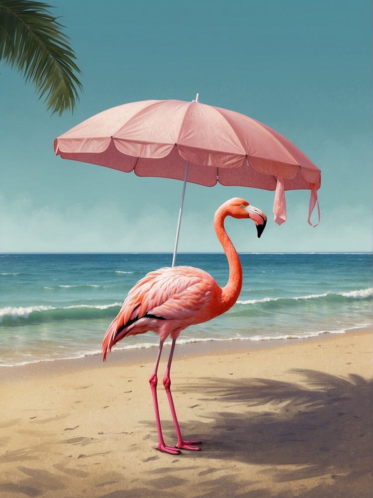 Pink Flamingo Canvas Print