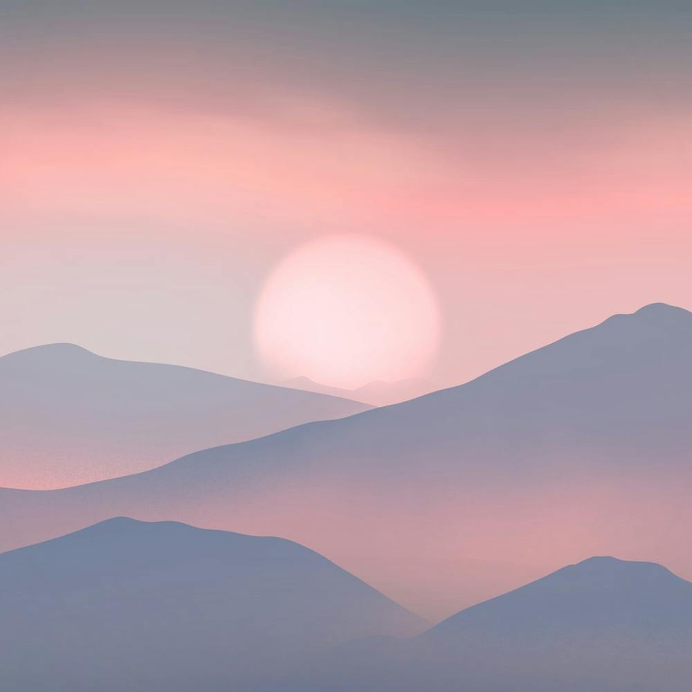 Sunset Over Mountains 1