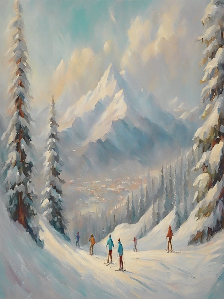 Skiers On The Slopes 1