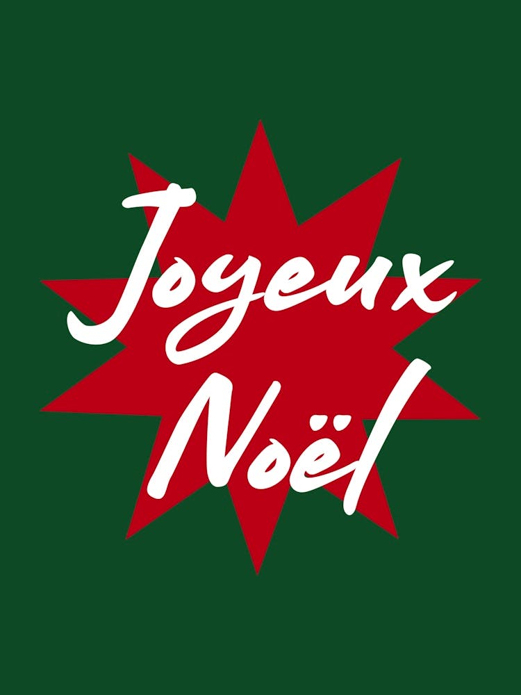 Joyeux Noel Red Star on Green