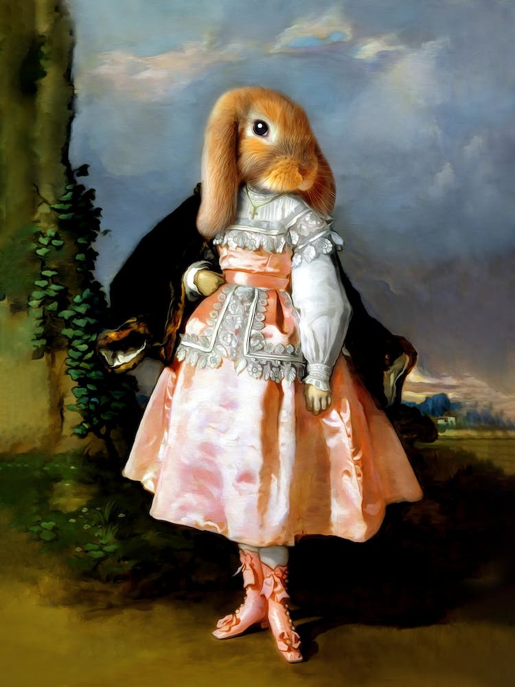 Fluffy Rabbit Hannah In Pink Pet Portraits