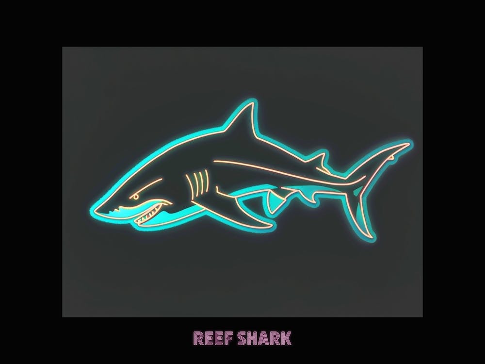 Neon Pink White Tip Reef Shark Poster 1