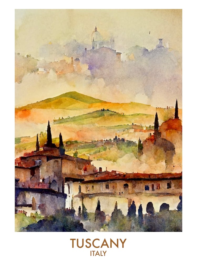 Tuscany Watercolour Travel