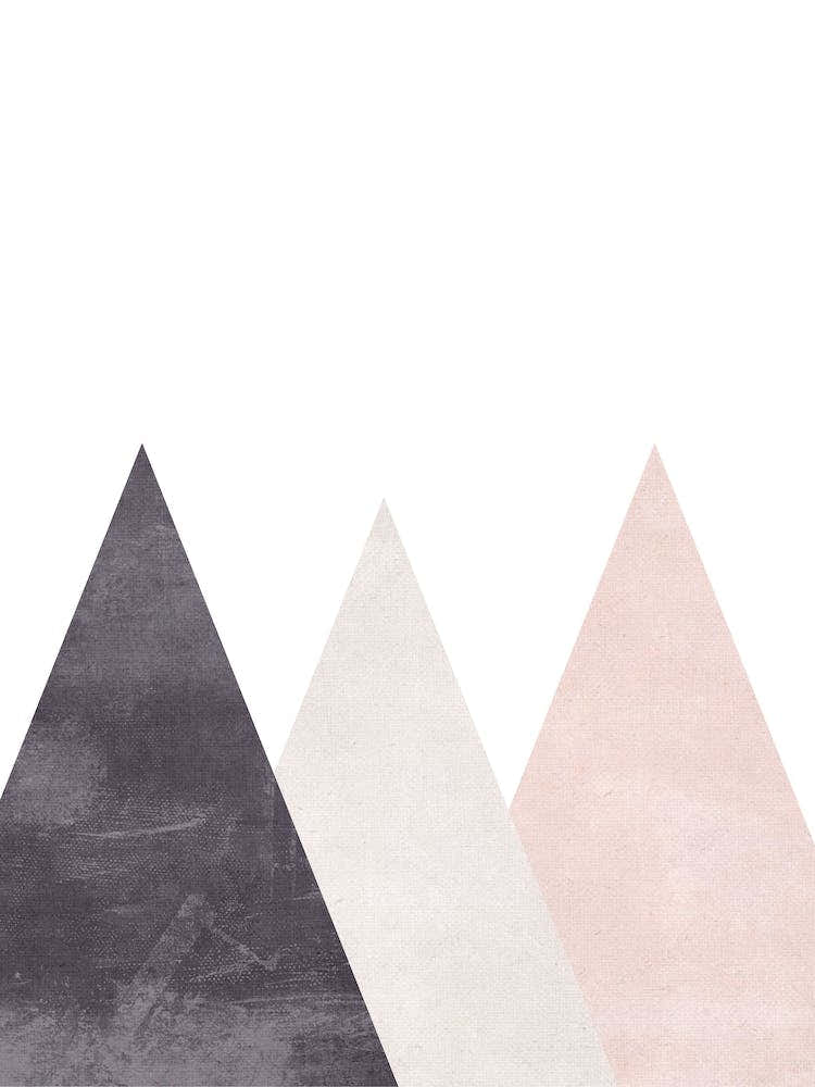Mountains Pink Cotton Abstract