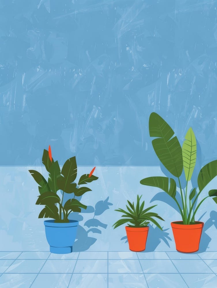 Potted Plants In A Room