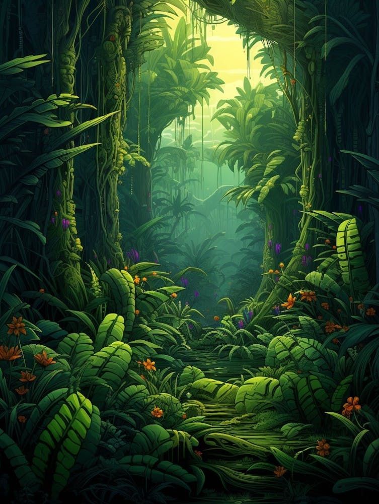Jungle Landscape Pixel Art 3