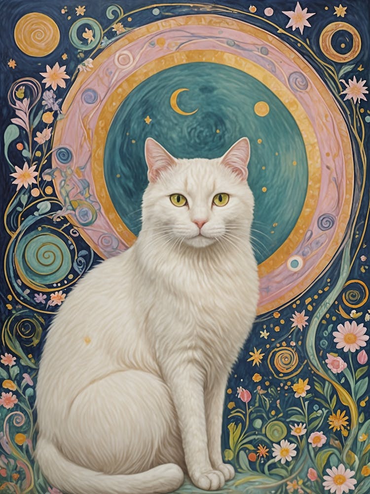 Floral Cosmic Cat no1