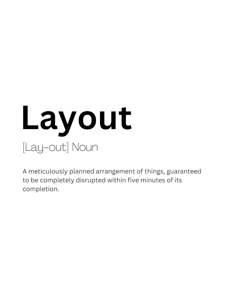 Layout Definition Meaning