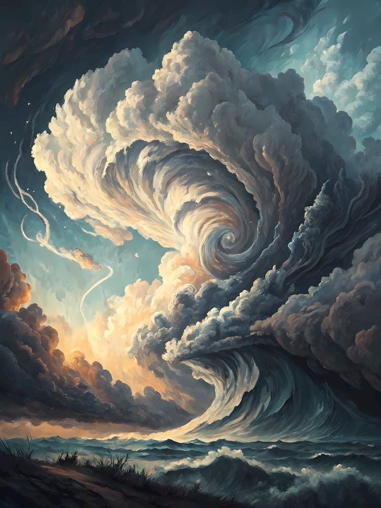 Storm Clouds oil painting