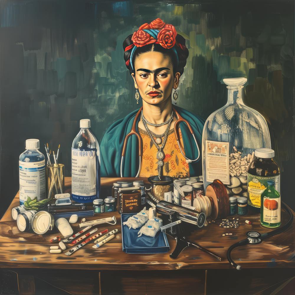 Frida Kahlo With Medications Still Life