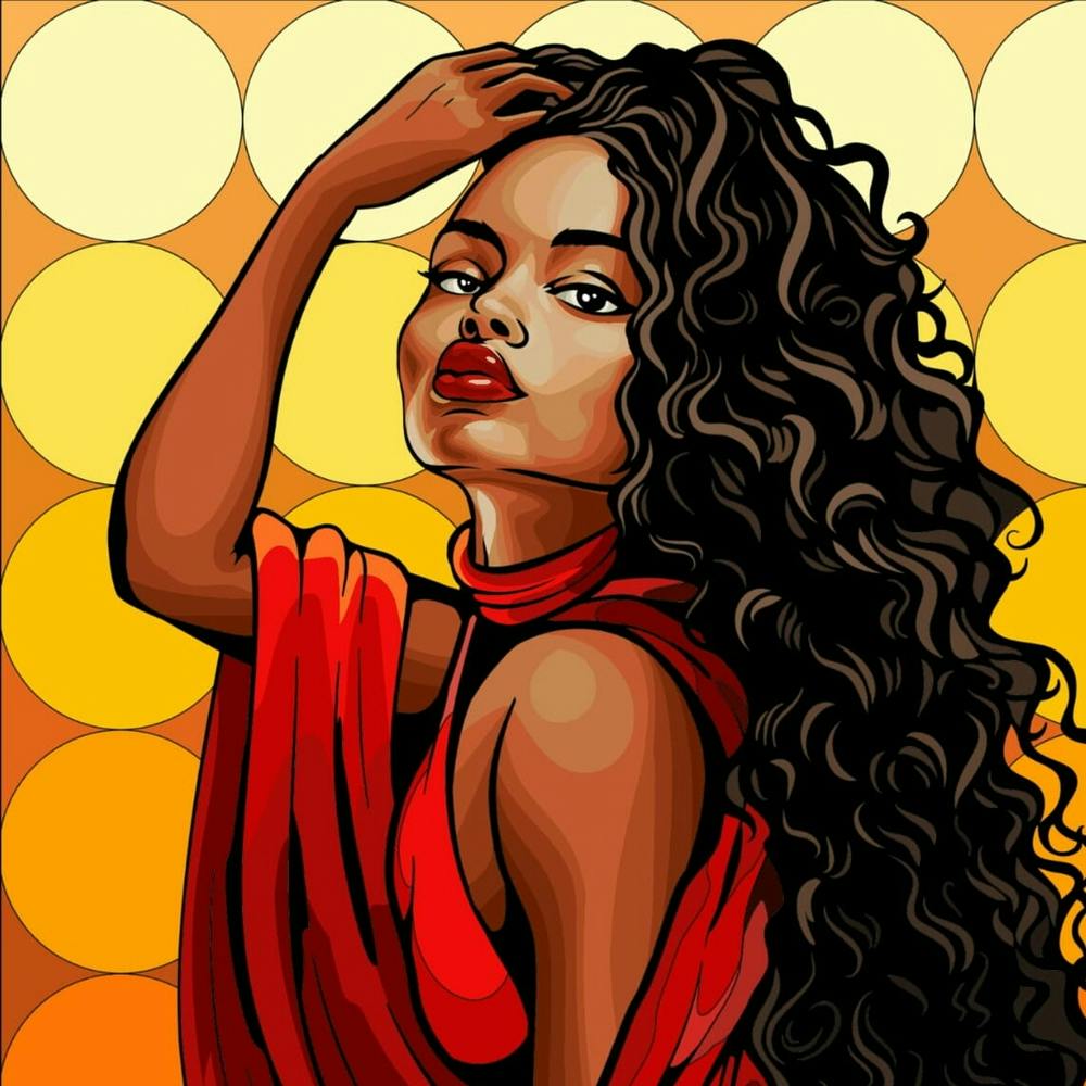 Pop Portrait Of African American Woman