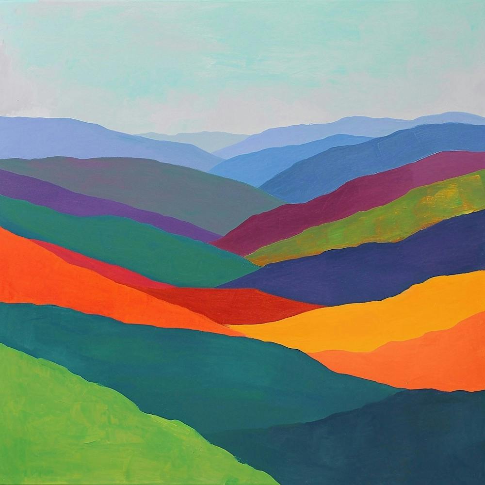 Abstrait coloré Great Smoky Mountains National Park Usa 1