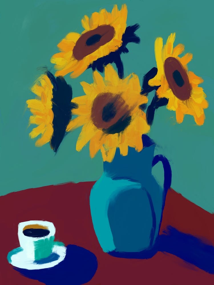 Sunflowers In A Vase