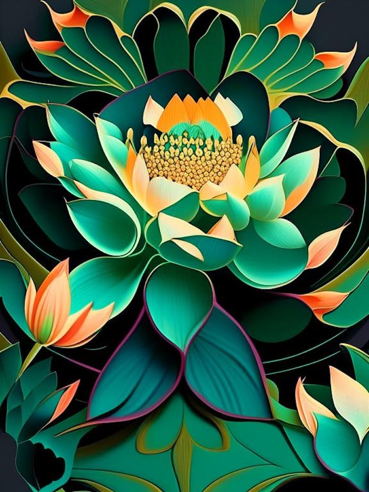 Lotus Flower Pattern Fauvism Matisse 5