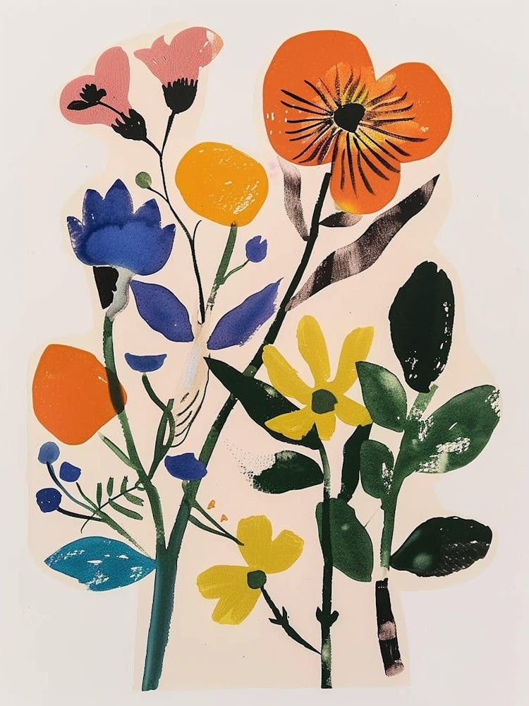 Painted Florals Statice 2