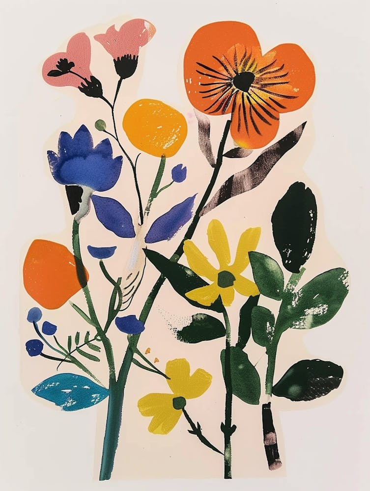 Painted Florals Statice 2