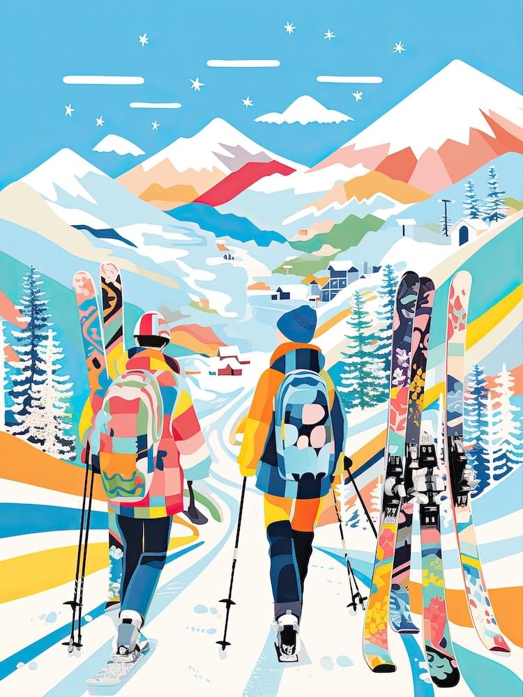 Hakuba   Nagano Japan, Ski Resort Illustration 1