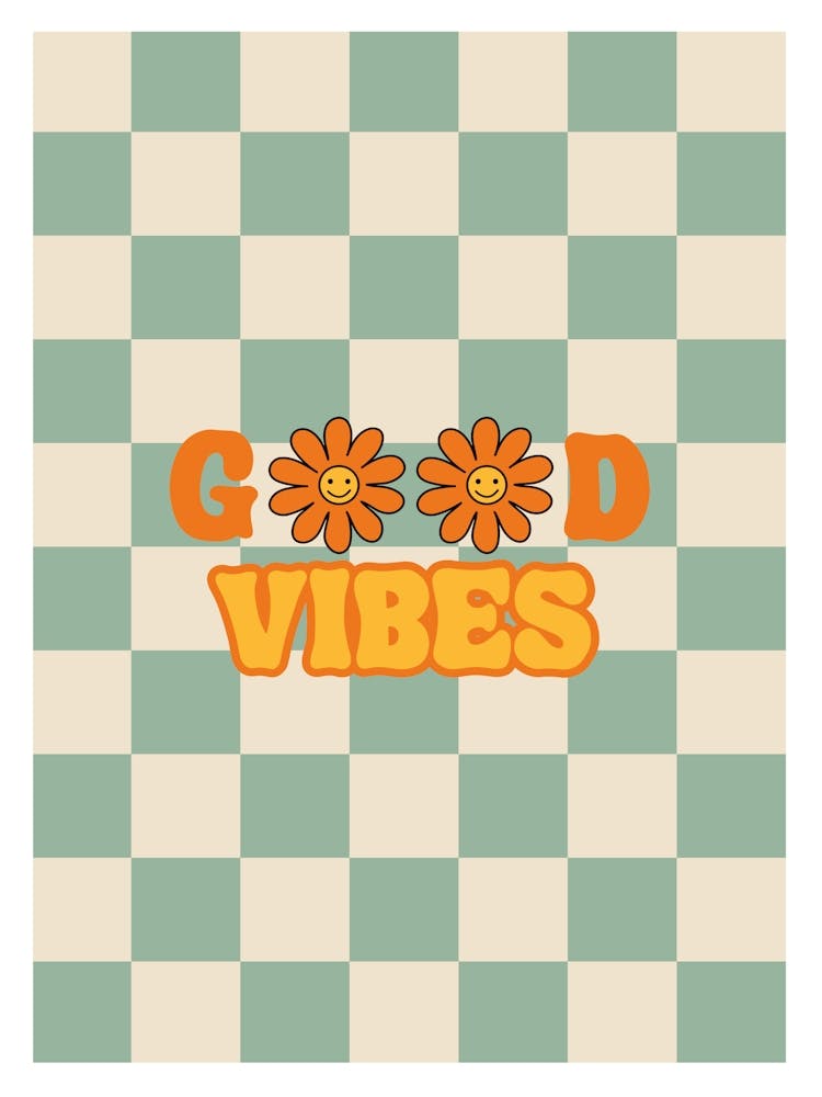 Good Vibes Retro Print