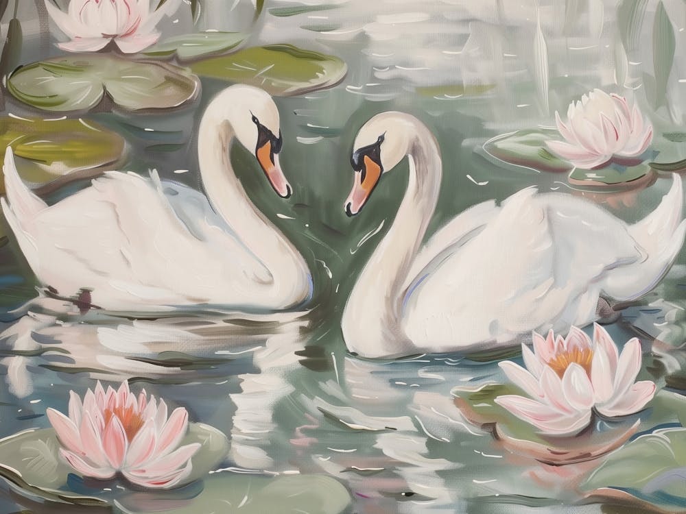 Swans In Water