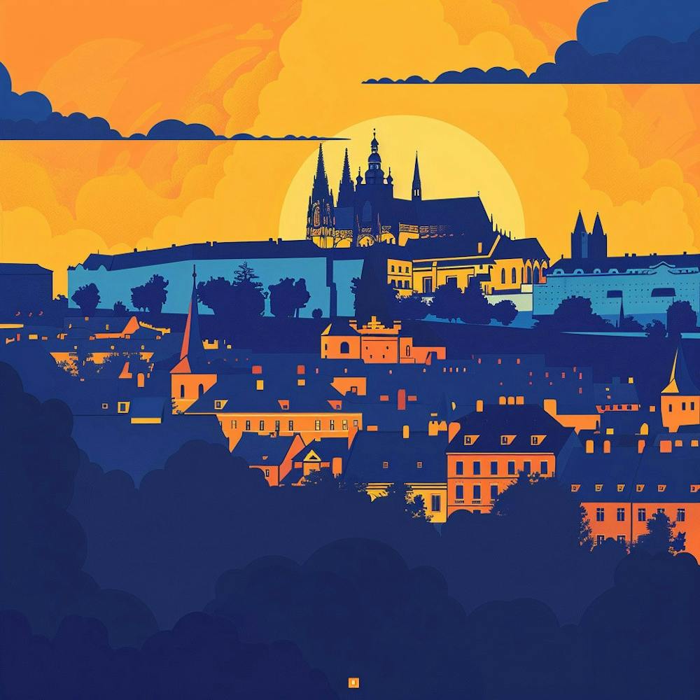 A Prague Castle Vector Design Illustration 1720468400 2