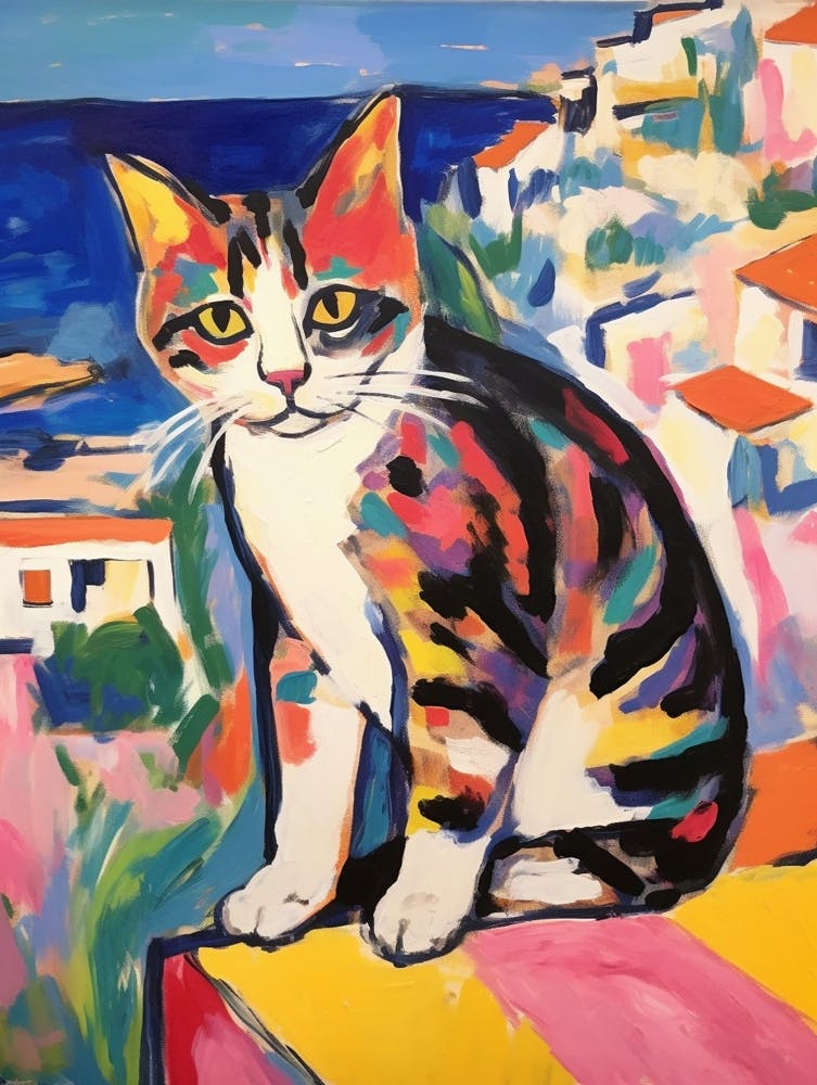 Painting Of A Cat In Hurghada Egypt 1