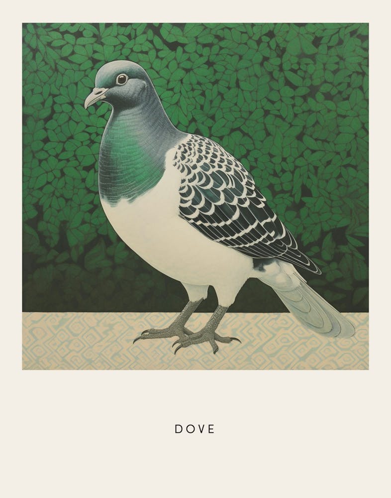 Ohara Koson Inspired Bird Painting Dove 3 Poster