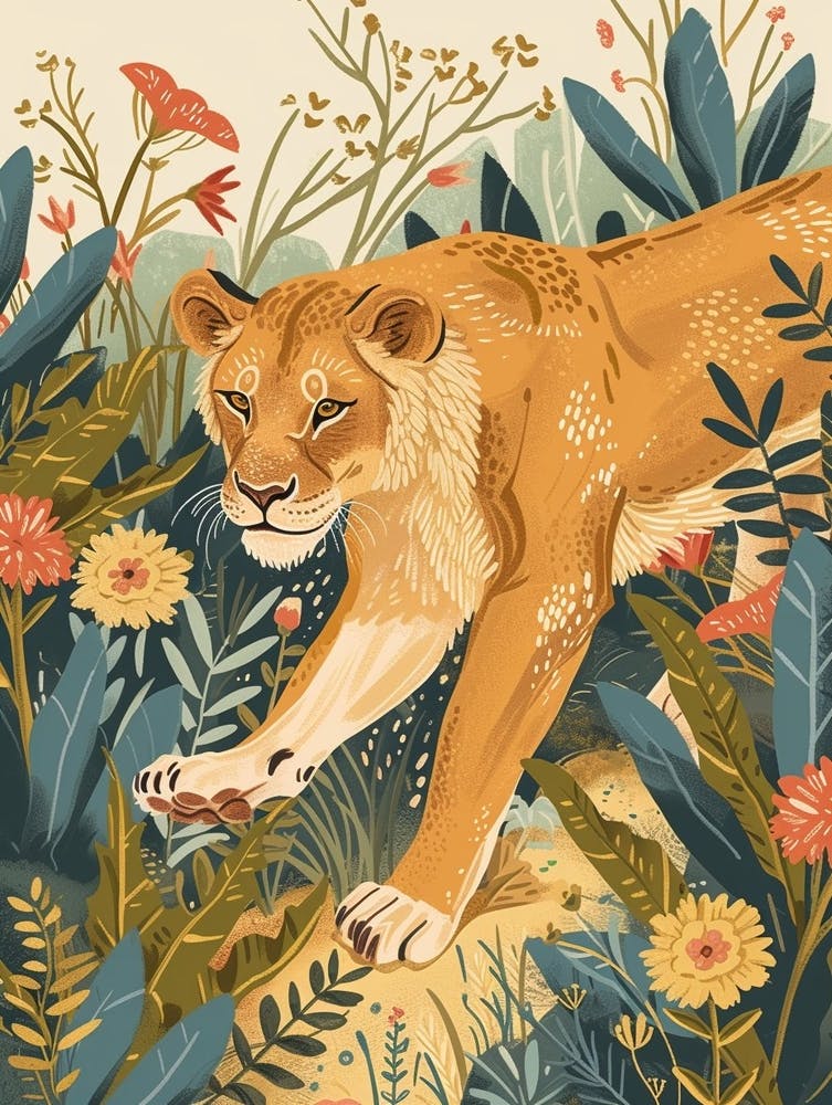 Barbary Lioness On The Prowl Illustration 5