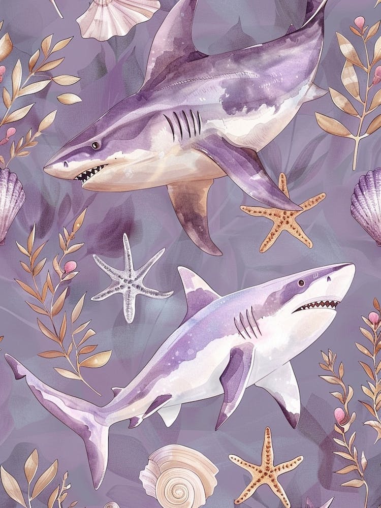 Purple Scalloped Hammerhead Shark 2