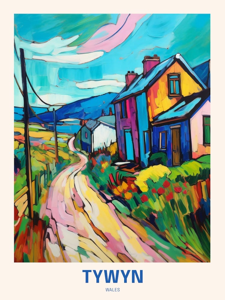 Tywyn Wales 2 Uk Travel Poster