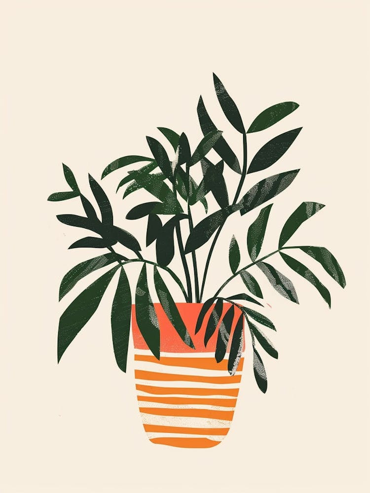 Zebra Plant Minimalist Illustration 6