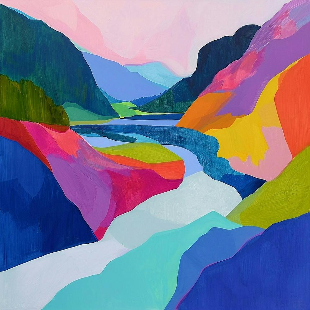 Colourful Abstract Fiordland National Park New Zealand 2