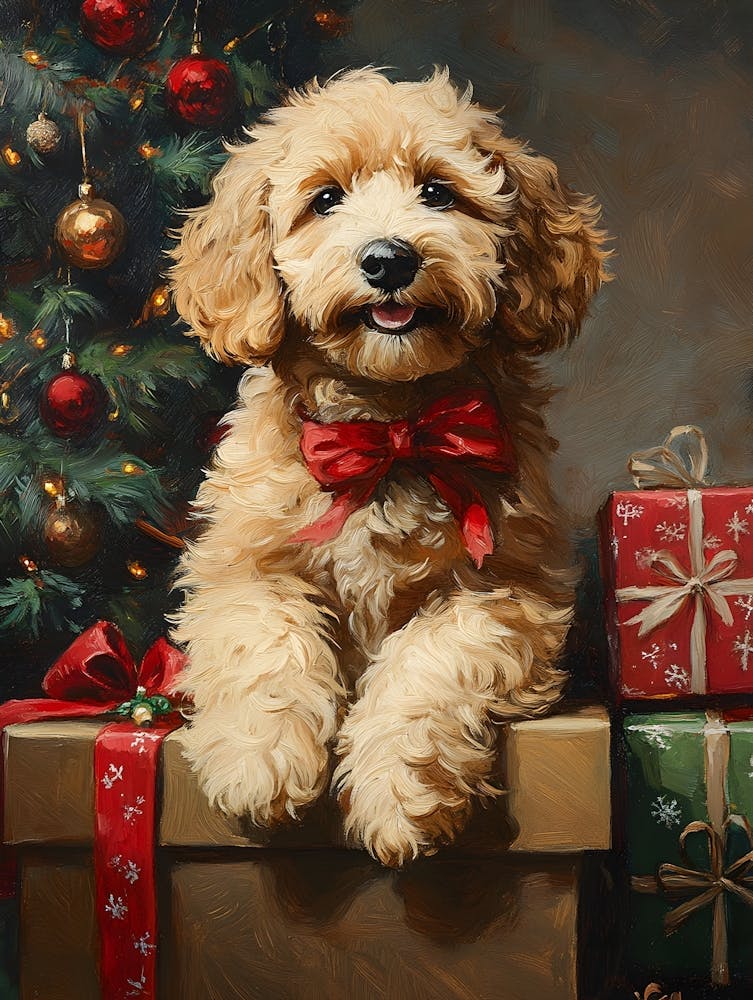 Christmas Goldendoodle 13
