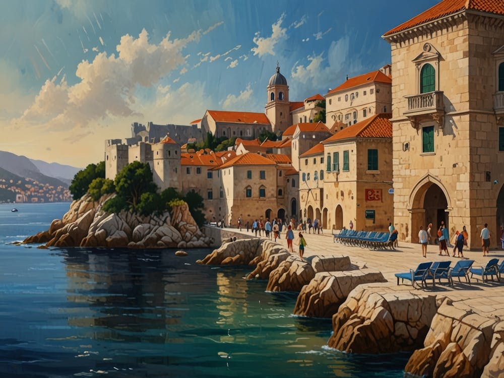 Old Town Of Dalmatia Art 1
