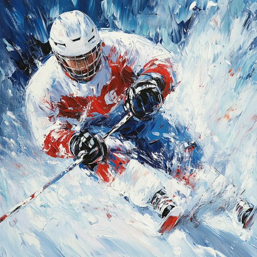 Skier In The Snow Art 1