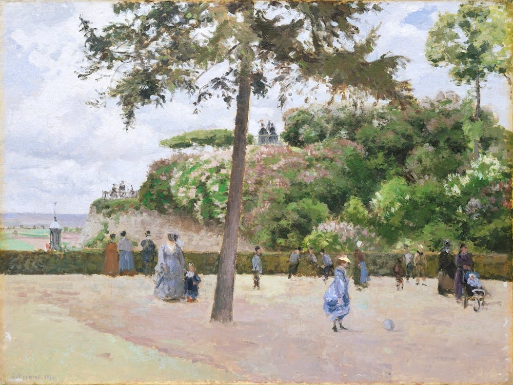 The Public Garden At Pontoise (1874), Camille Pissarro