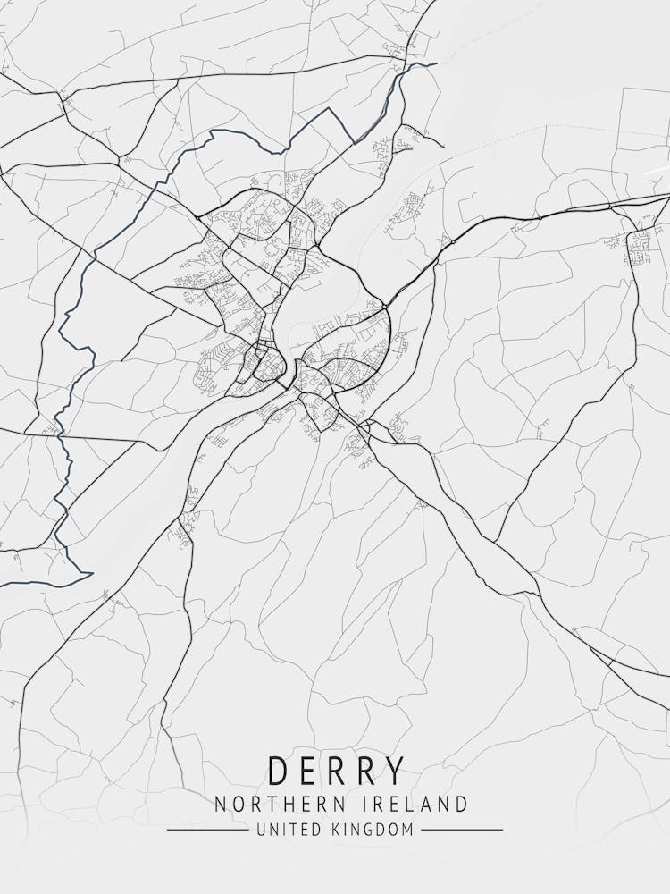 Derry Northern Ireland Map