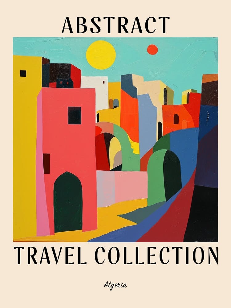 Abstract Travel Collection Poster Algeria 7