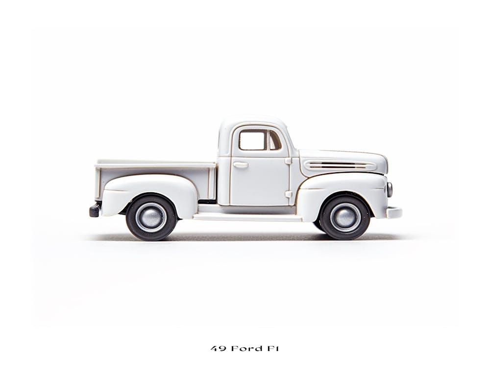 Toy Car 49 Ford F1 White Poster