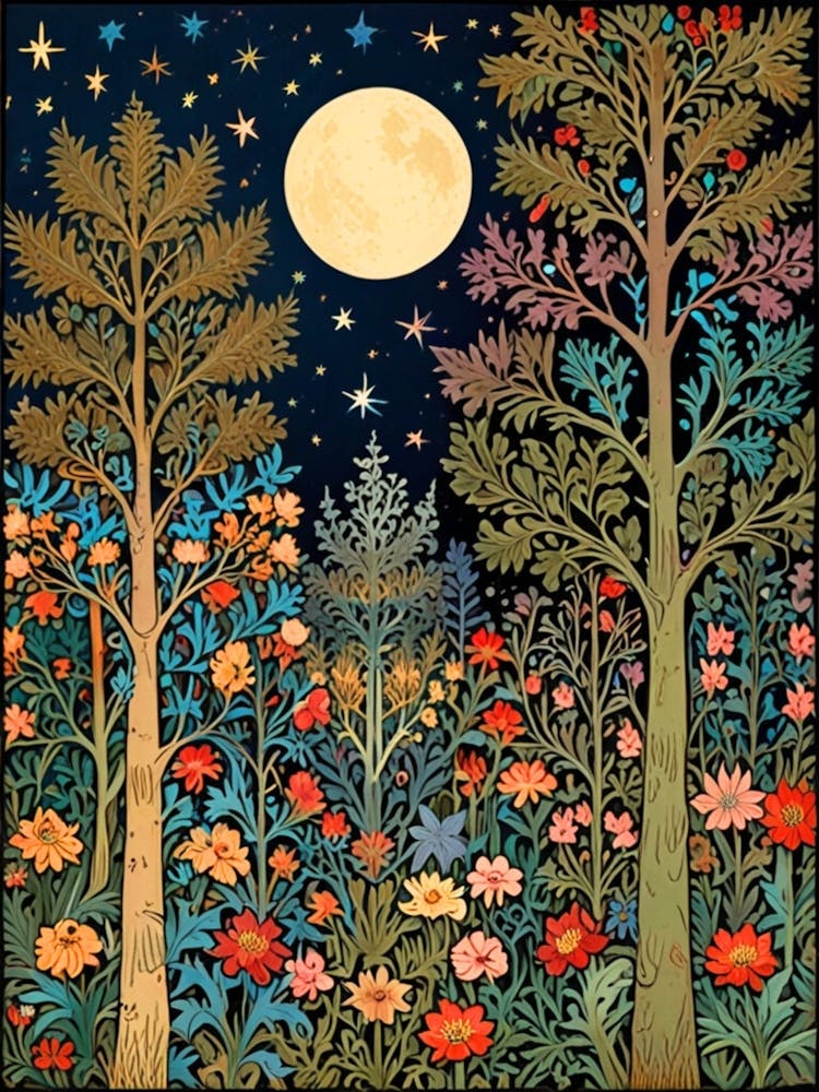 William Morris Moonlight In The Forest 209