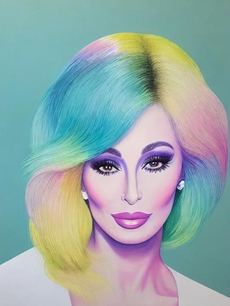 Cher Colourful Illustration