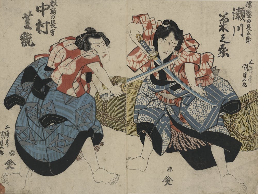 Segawa Kikunojō No Nuregami No Chōgorō To Nakamura Shikan No Hanaregoma No Chōkichi